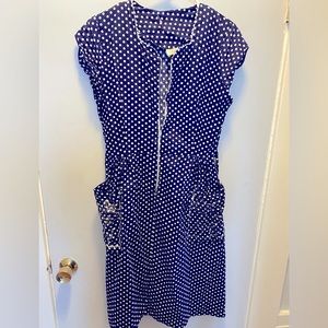 1950’s blue/white polka dot dress